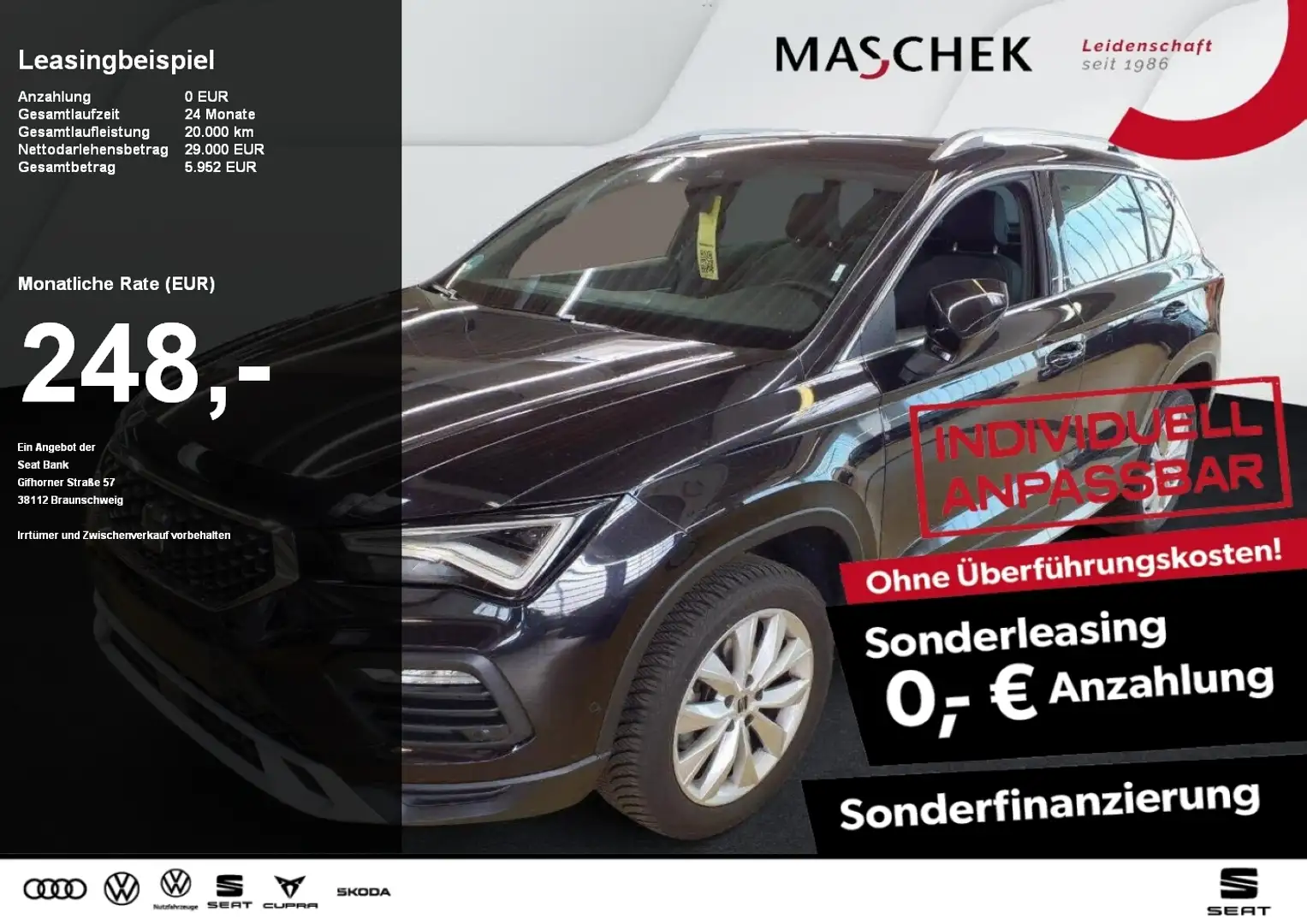 SEAT Ateca X-Perience 1.5 TSI DSG Navi RearView Sitzh. ACC AC Schwarz - 1