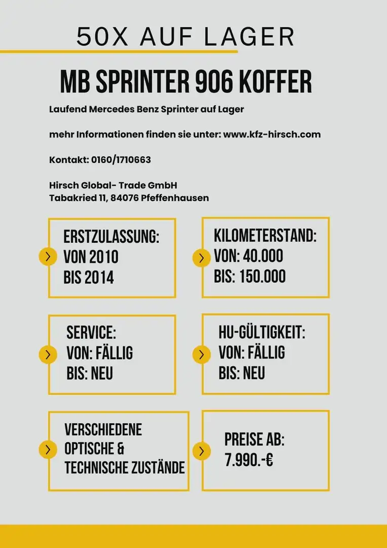 Mercedes-Benz Sprinter 906 Koffer Camper Foodtruck Womo Amarillo - 2