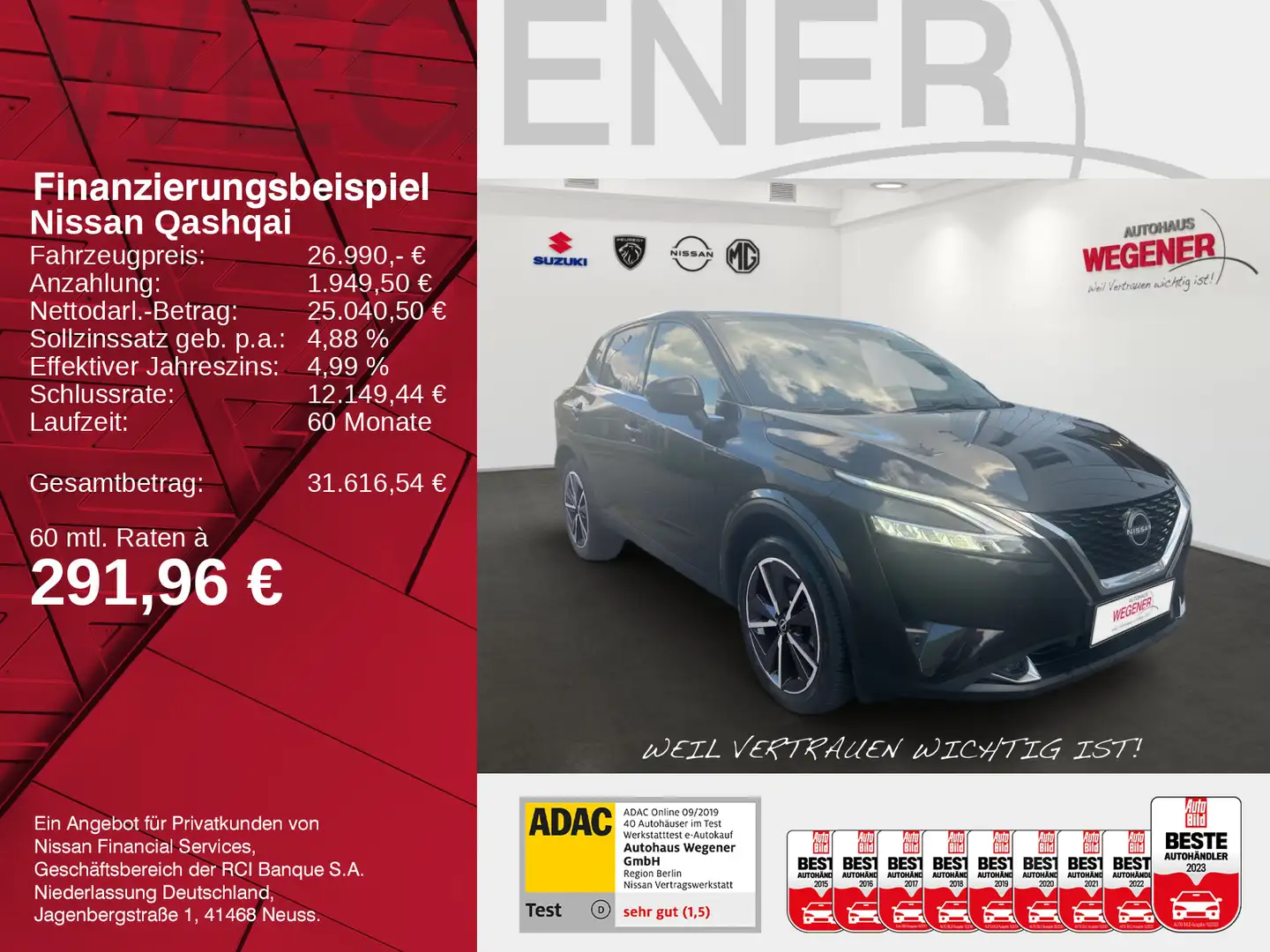 Nissan Qashqai QASHQAI TEKNA 1.3 DIG-T MHEV LED 360° KAMERA NAV Schwarz - 2