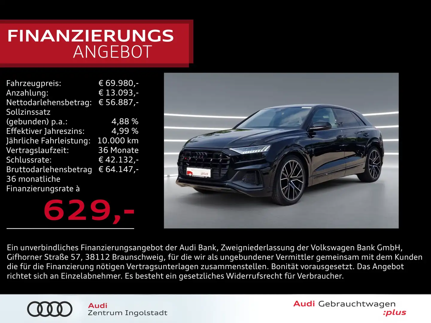 Audi SQ8 TFSI HD-MATRIX STHZG S-Sitze AHK Rauten 22" Negro - 1