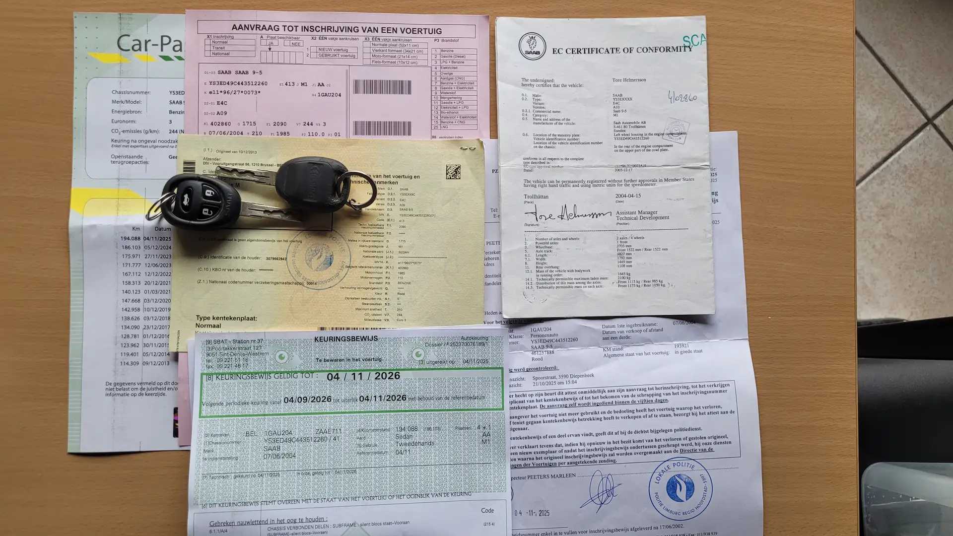 Saab 9-5 2.0i AUTOMAAT AL GEKEURD V.V. FULL OPTIONS 2004 Rouge - 2