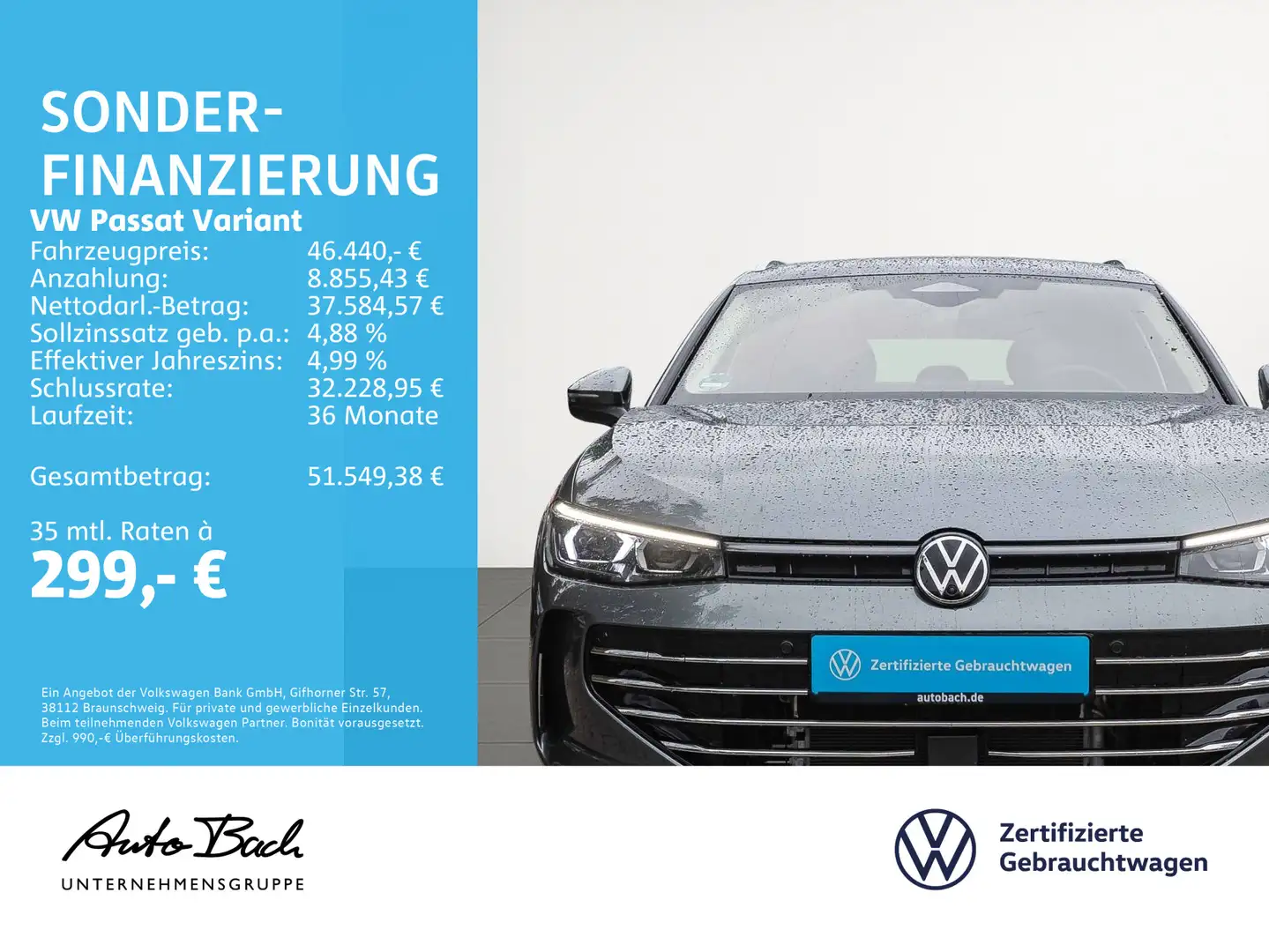 Volkswagen Passat Variant 1.5 TSI DSG eHybrid Elegance, Nav Grau - 2