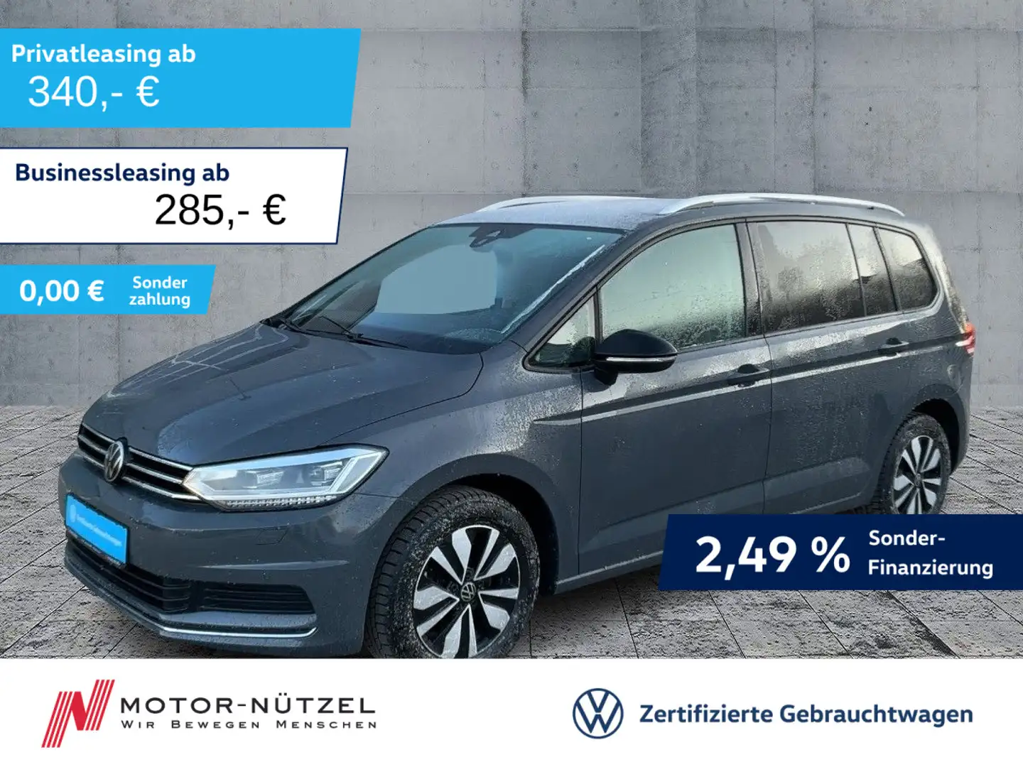 Volkswagen Touran 1.5 TSI DSG GOAL MATRIX+NAVI+AHK+ACC+7SI Grau - 1
