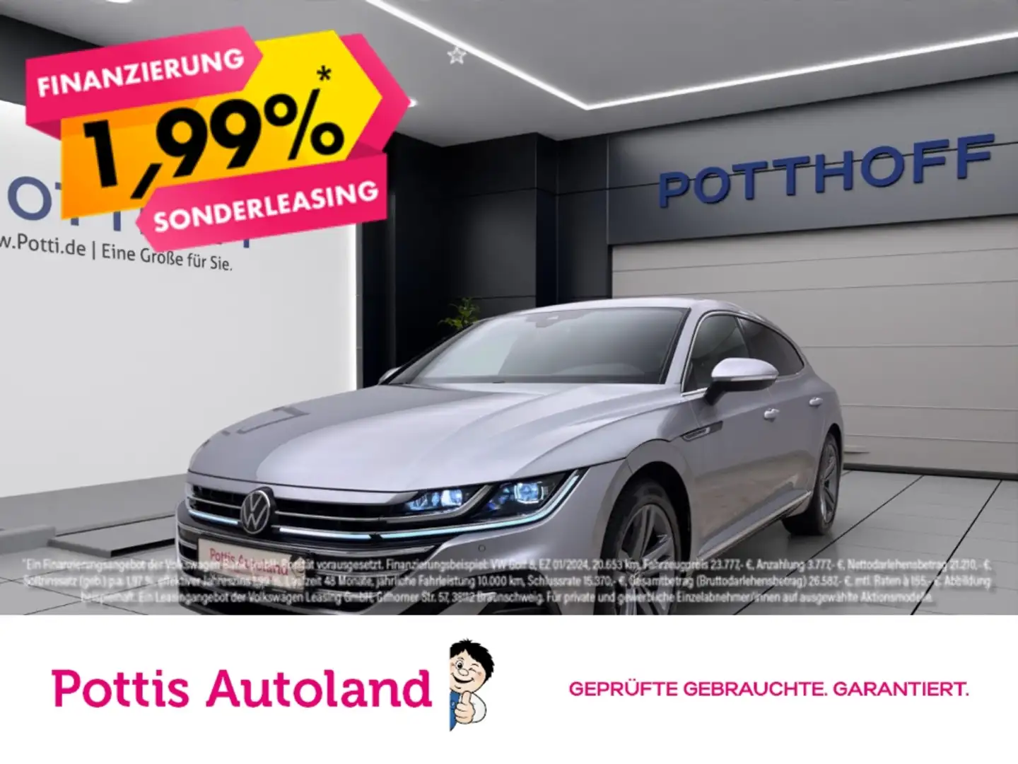 Volkswagen Arteon Shooting Brake 2.0 TSI DSG R-LINE NAVI AHK ACC Silber - 1