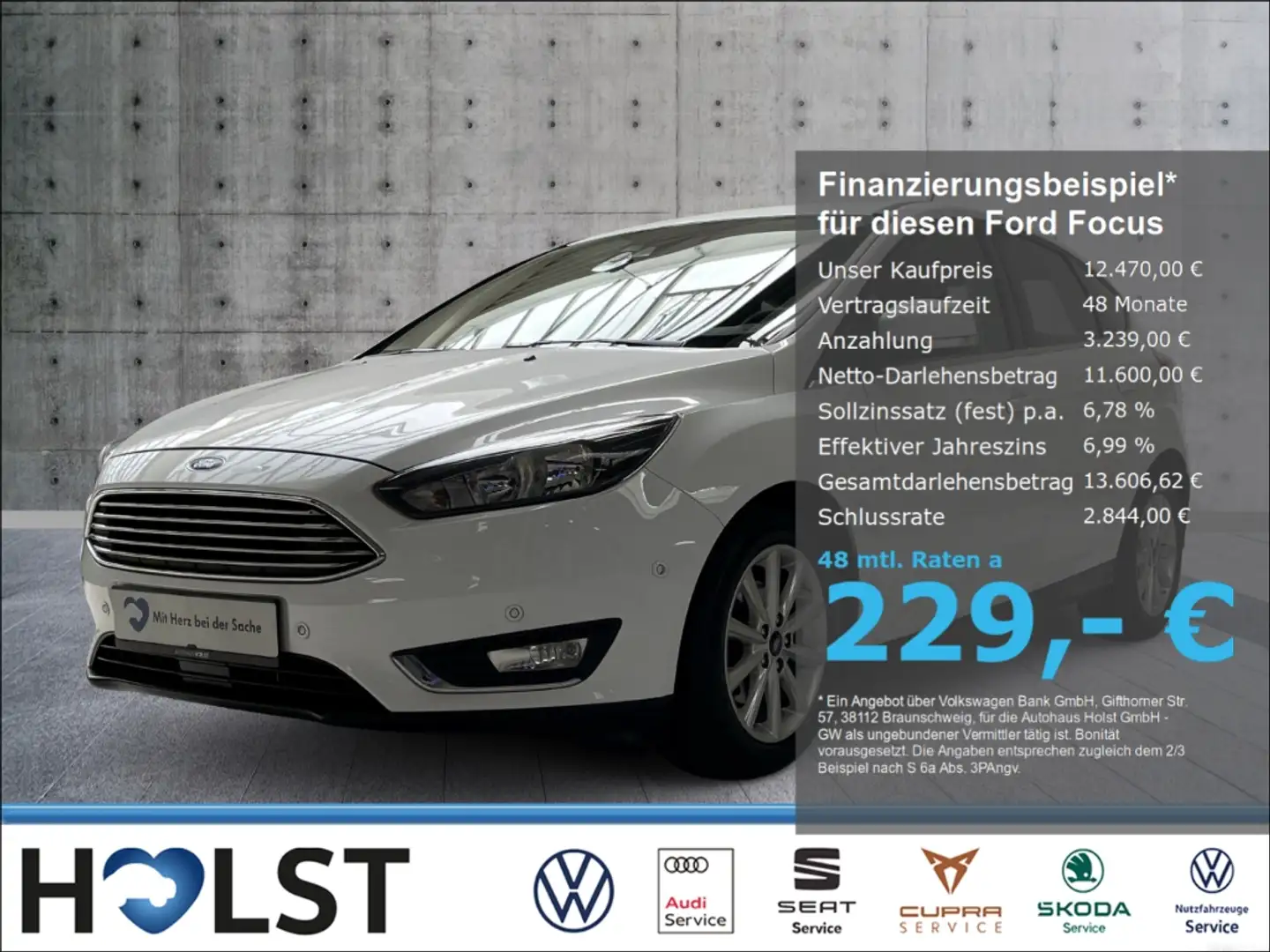 Ford Focus 1.0 EcoBoost Titanium Kamera LED Blanc - 1