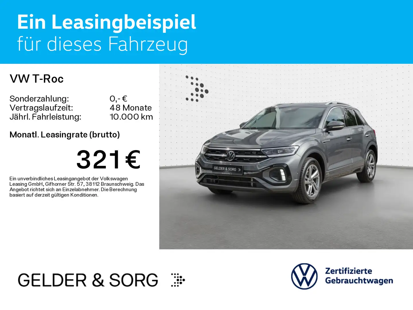 Volkswagen T-Roc R-Line 1.5 TSI AHK*RFK*DAB+*Digital*LED Grau - 2