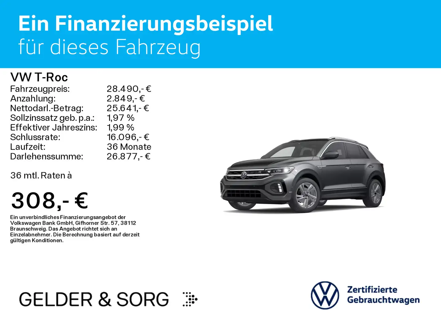 Volkswagen T-Roc R-Line 1.5 TSI AHK*RFK*DAB+*Digital*LED Grau - 2