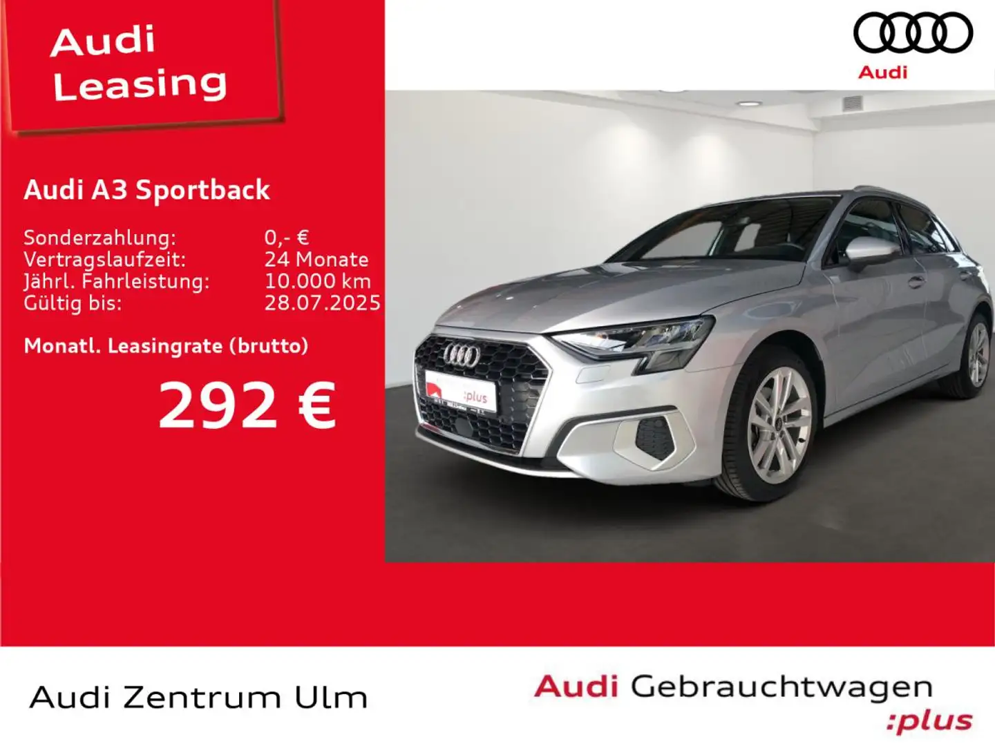 Audi A3 Sportback advanced 30 TDI VIRTUAL PDC SHZ Silber - 1