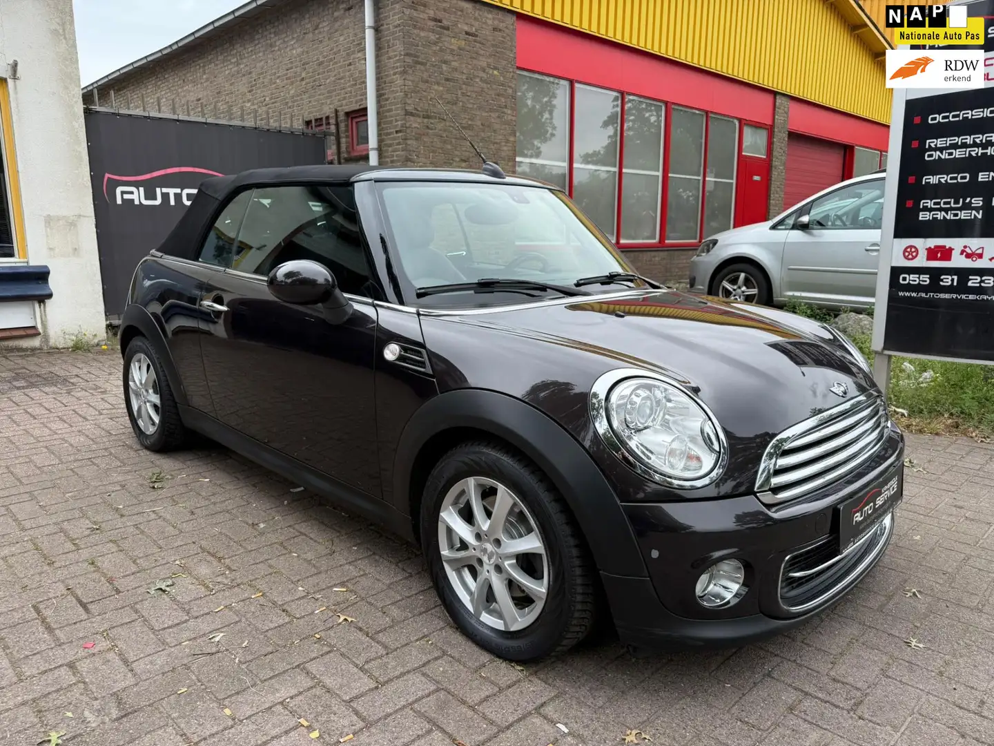 MINI Cooper Cabrio Mini 1.6 CABRIO|1e Eigenaar|LEER|Xenon|LMV|Airco|N Marrón - 1