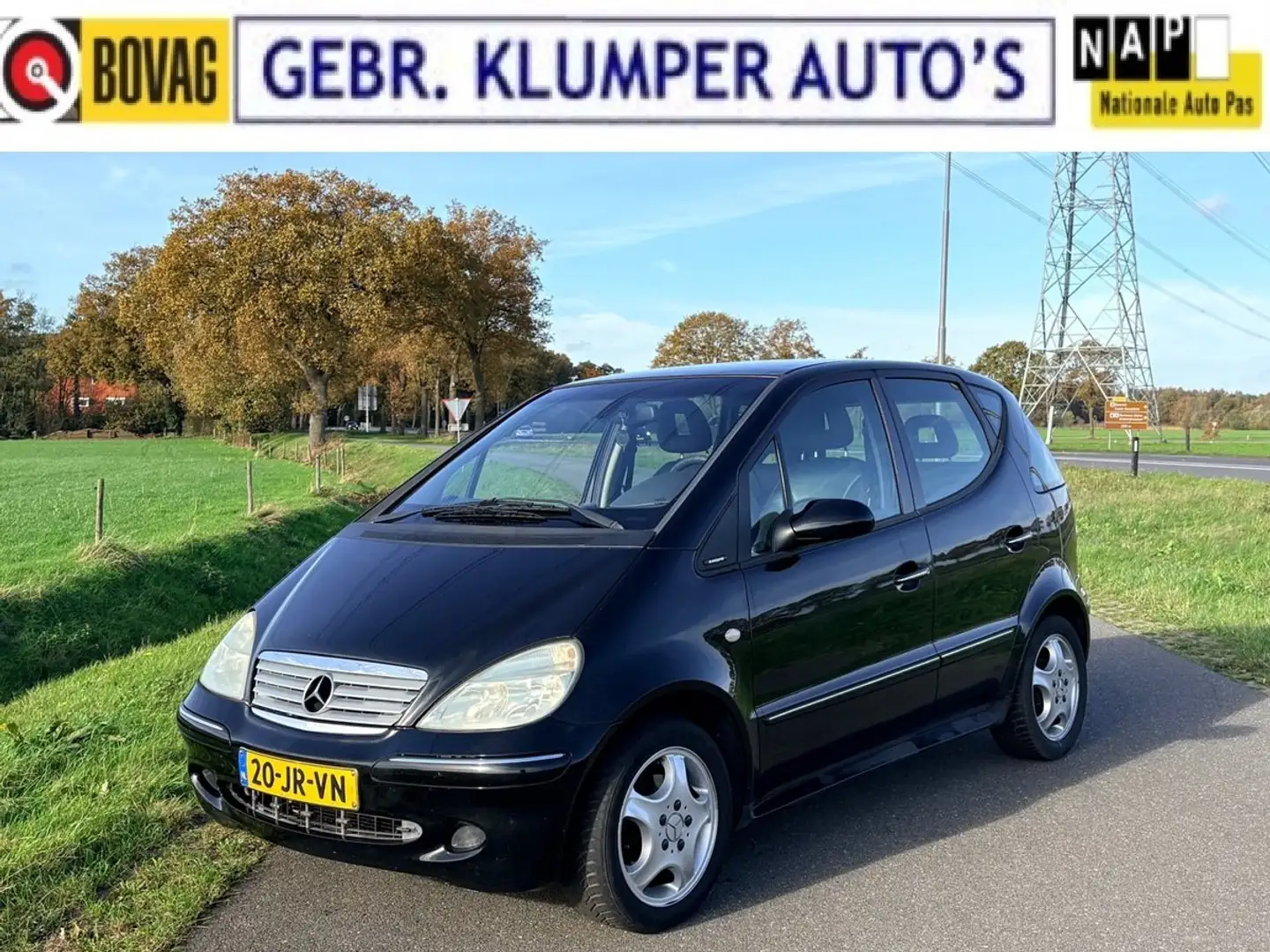 Mercedes-Benz A 140 140 Elegance automaat, Half leder, Airco, Cruise. Noir - 1