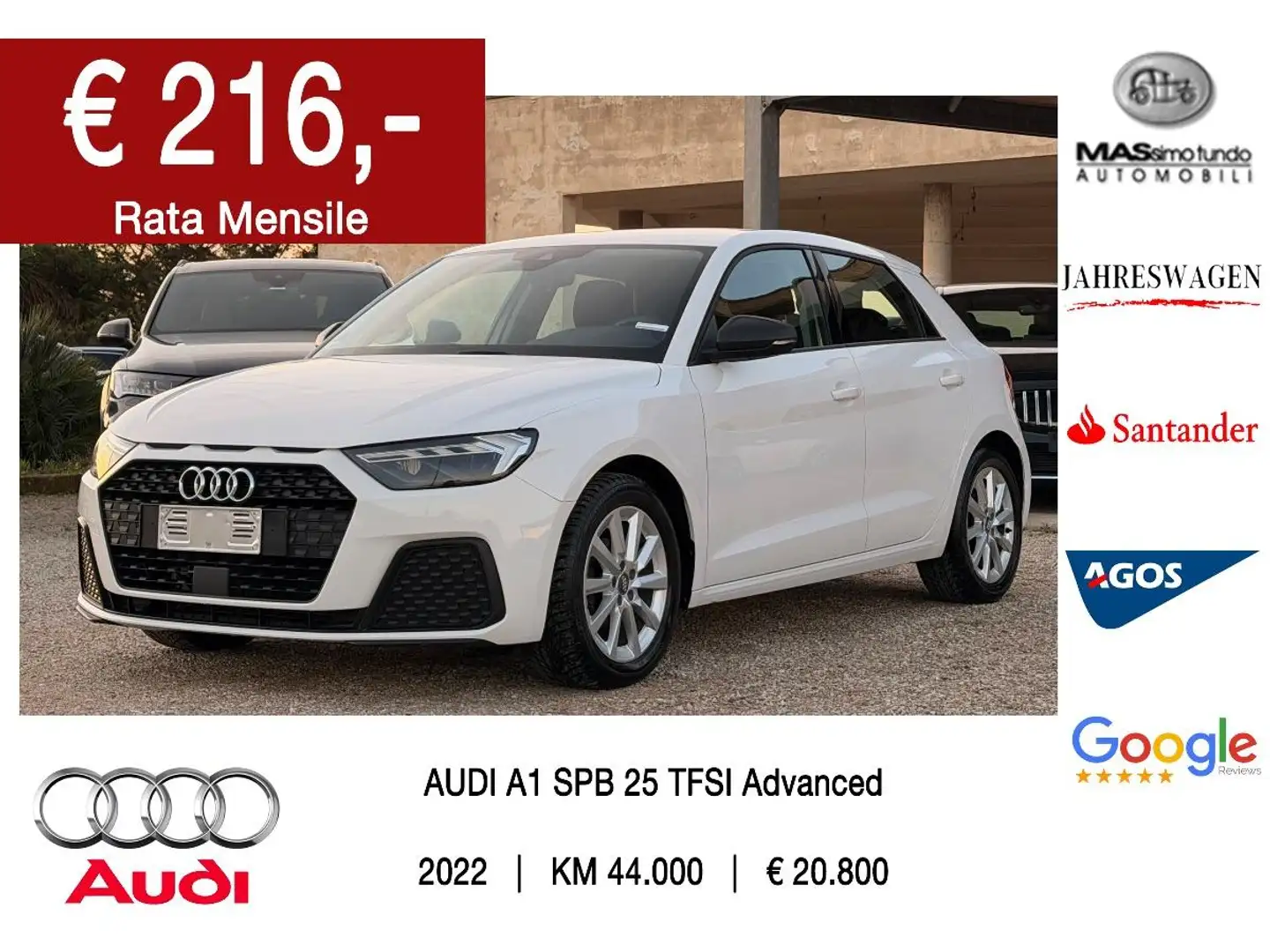 Audi A1 SPB 25 TFSI Advanced Bianco - 1