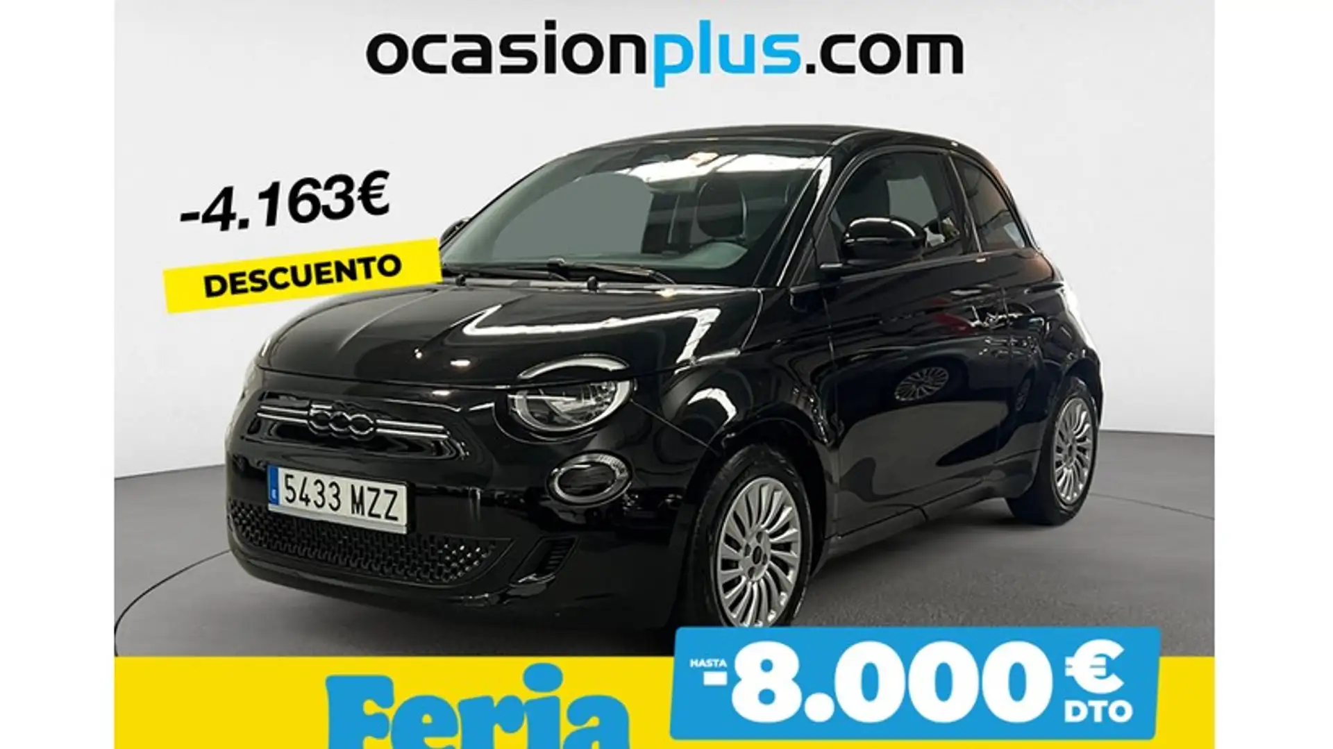 Fiat 500e Action 70KW Noir - 1