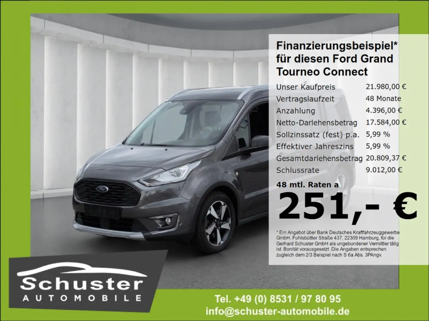 Ford Grand Tourneo Active 1.5D*7-Sitzer ACC Gris - 1