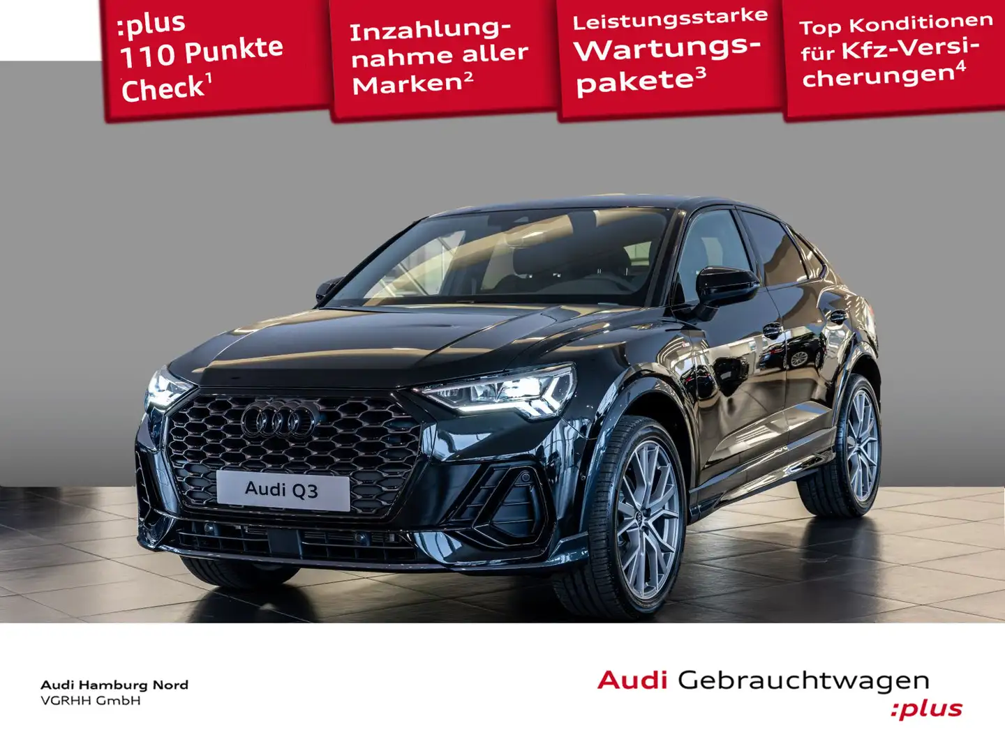 Audi Q3 35 TDI S line S tronic Navi ACC Zwart - 1