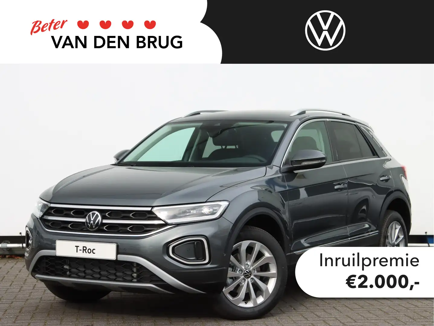 Volkswagen T-Roc Life Edition 1.0 85 kW / 116 pk TSI SUV 6 versn. H Grijs - 1