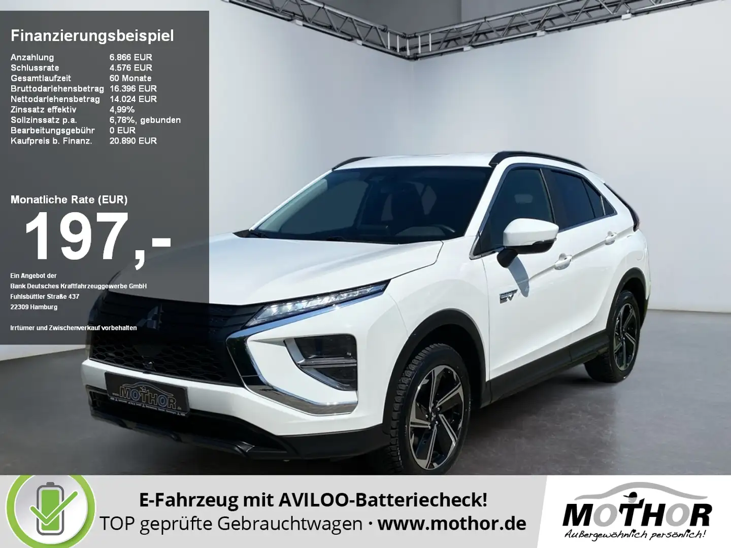 Mitsubishi Eclipse Cross BASIS PHEV 2.4 TEMP SHZ FLA LM Білий - 1