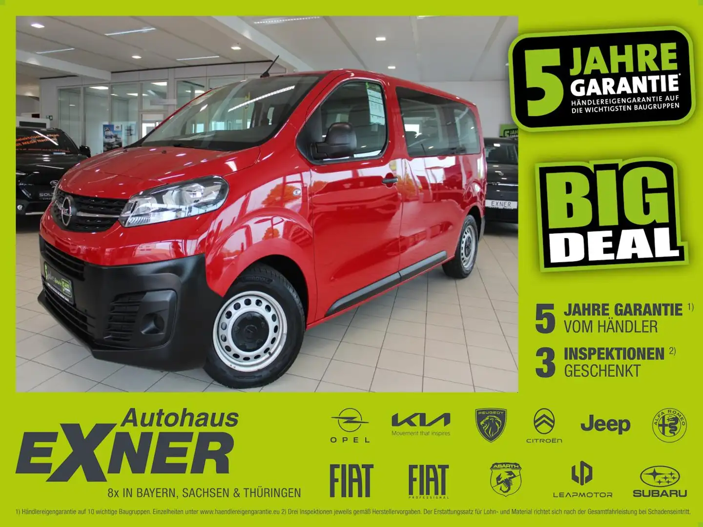 Opel Vivaro Kombi 1.5D L1 9 Sitze, 5 Jahre Garantie Rot - 1