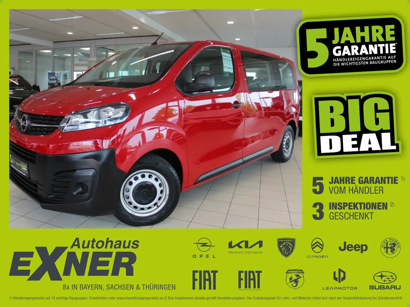 Opel Vivaro Kombi 1.5D L1 9 Sitze, 5 Jahre Garantie Rot - 1