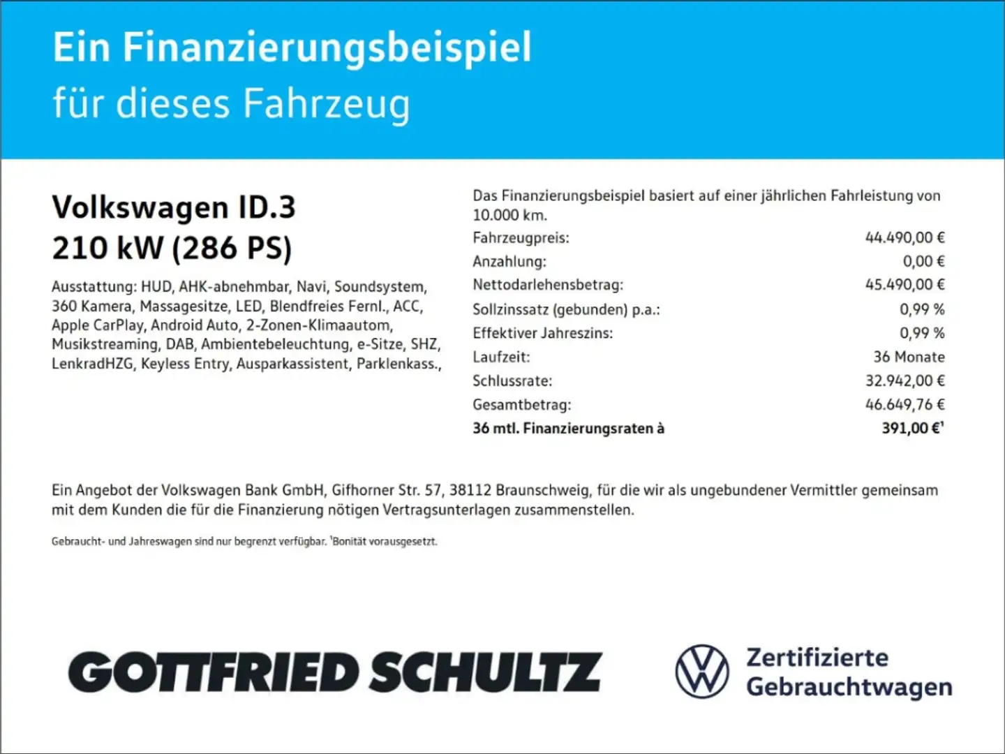 Volkswagen ID.3 GTX IQ.Light NAV AHK ACC HUD Rot - 2