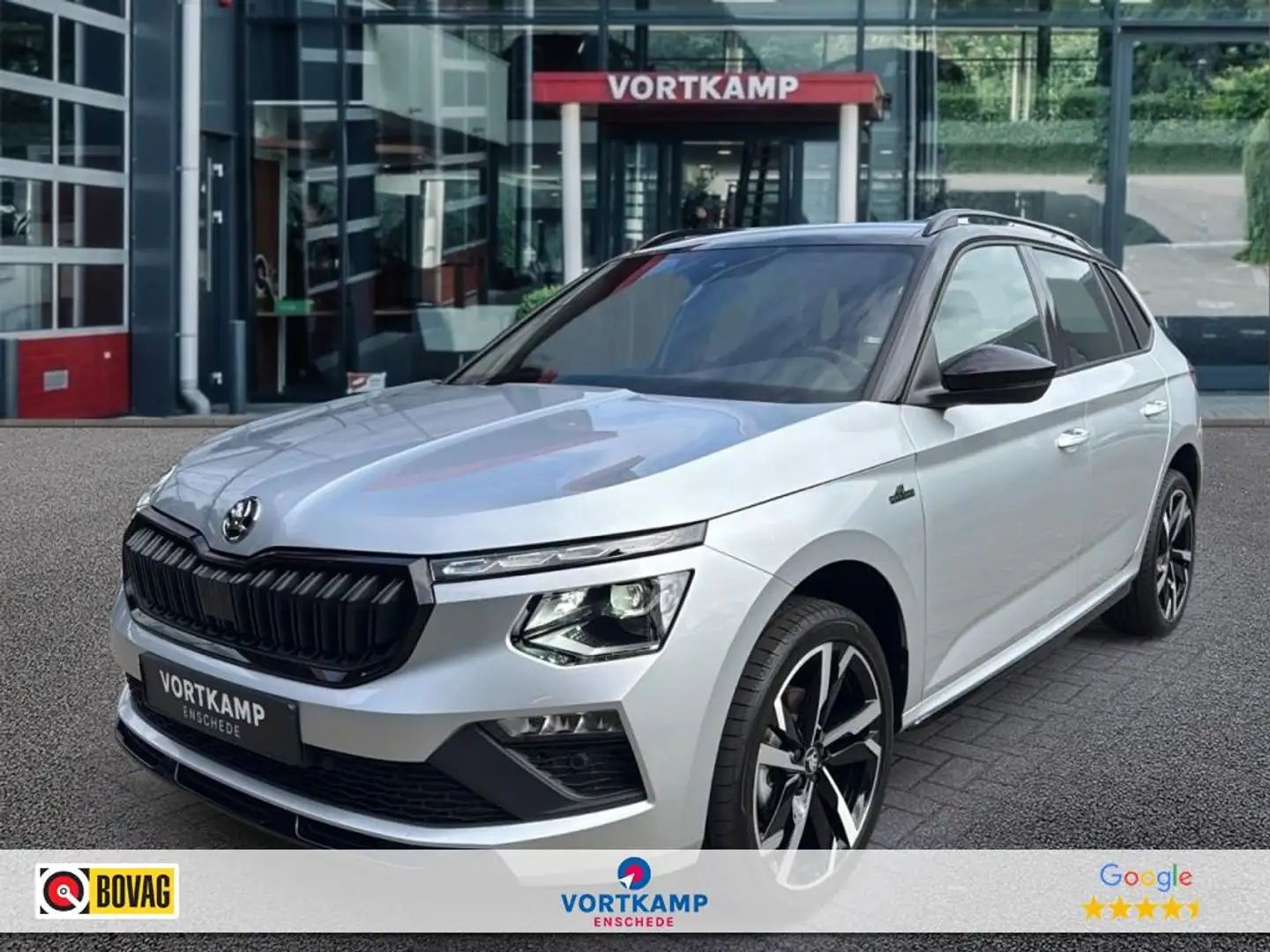 Skoda Kamiq 1.0 TSI DSG MONTE CARLO GLAS-DAK/CAMERA/CARPLAY/CR Grijs - 1
