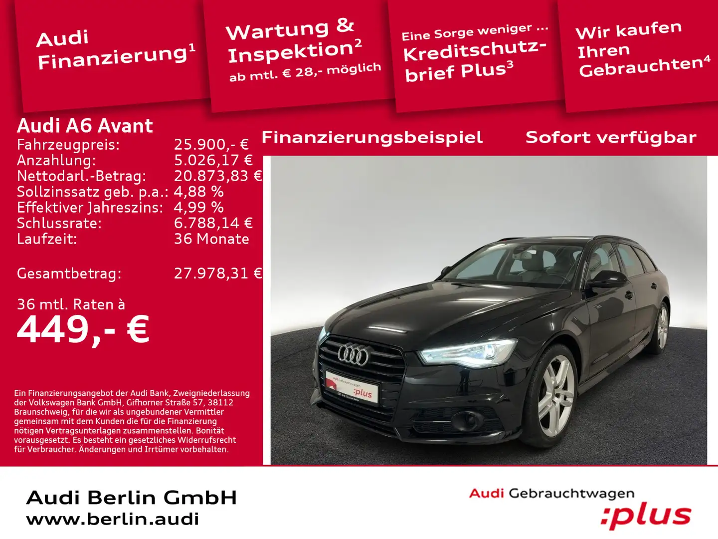 Audi A6 1.8 TFSI S tr. XENON RFK BOSE NAVI ACC Schwarz - 1