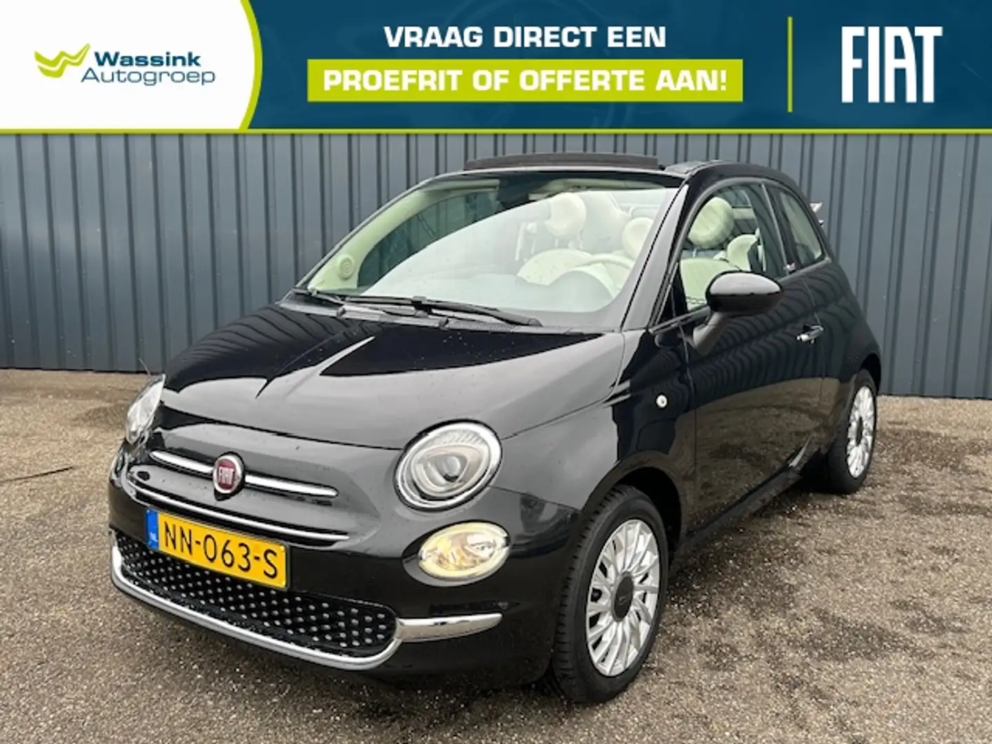 Fiat 500C TwinAir Turbo 80pk Lounge I Cruise I DAB I Navigat Zwart - 1