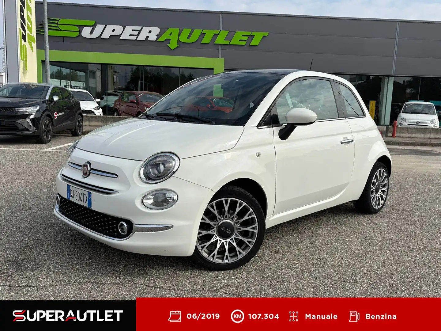 Fiat 500 1.2 69cv Lounge my20 500C 1.2 Lounge 69cv my20 Wit - 1