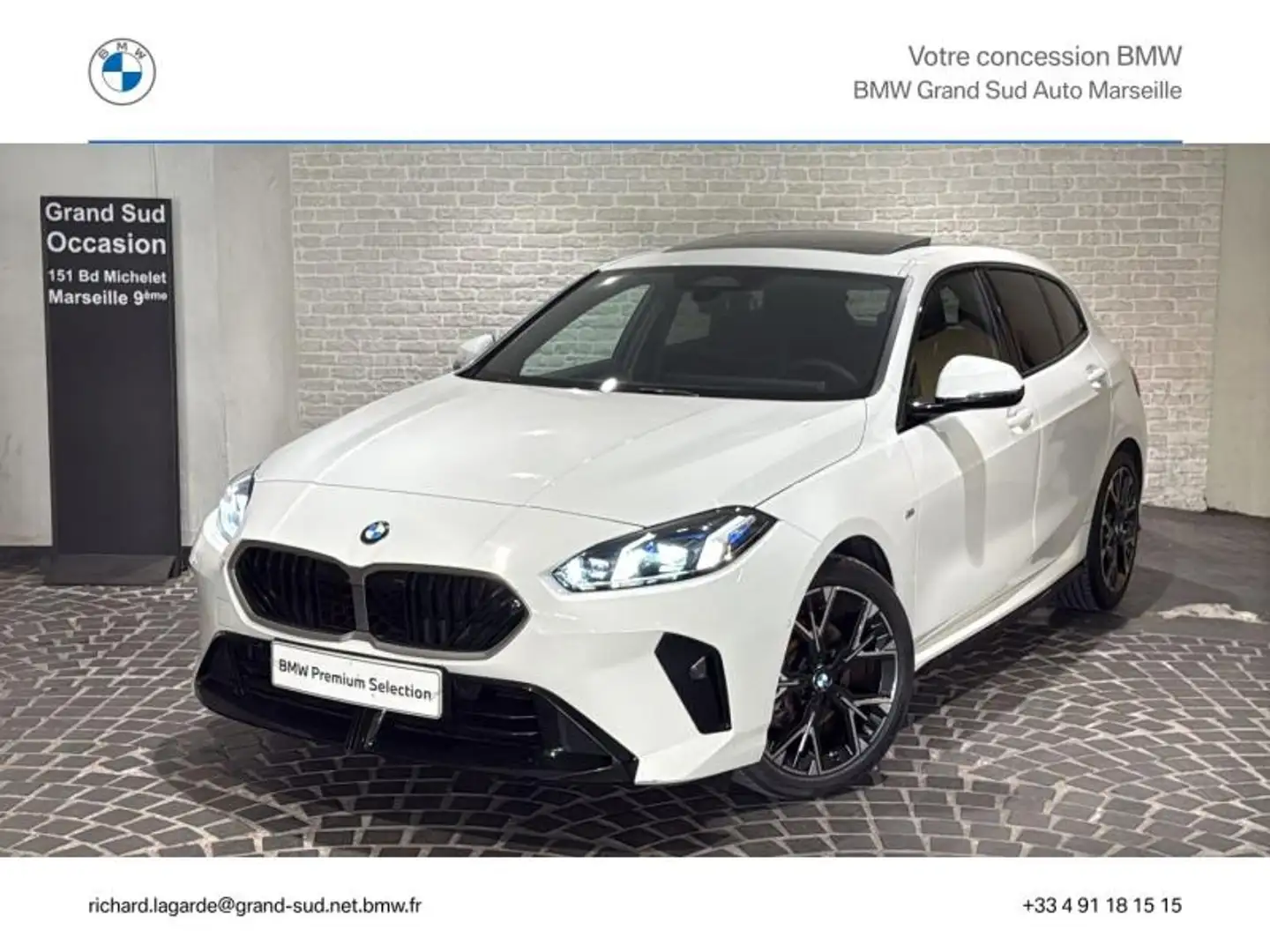 BMW 120 120A 170ch M Sport DKG7 Blanc - 1