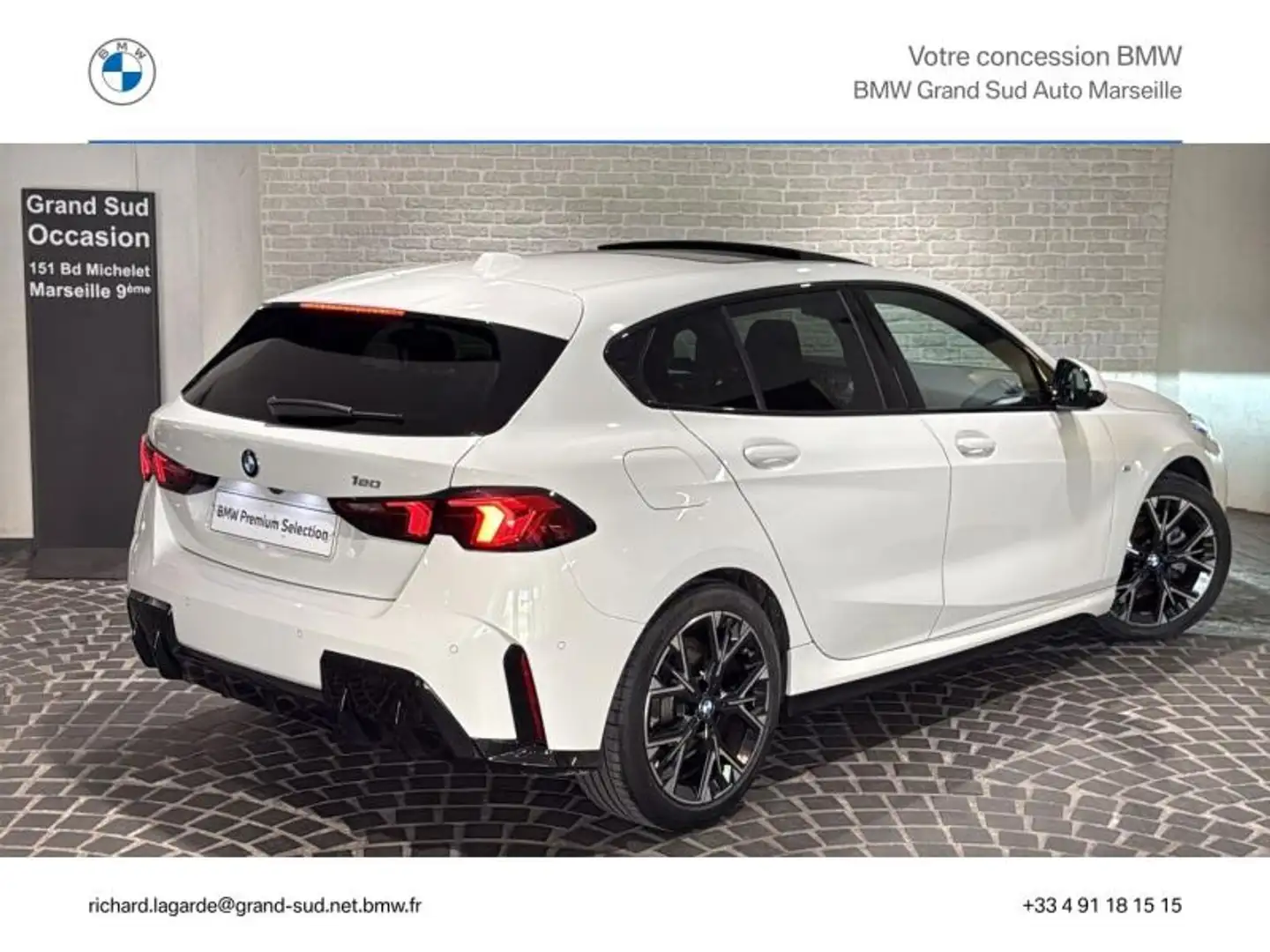 BMW 120 120A 170ch M Sport DKG7 Blanc - 2