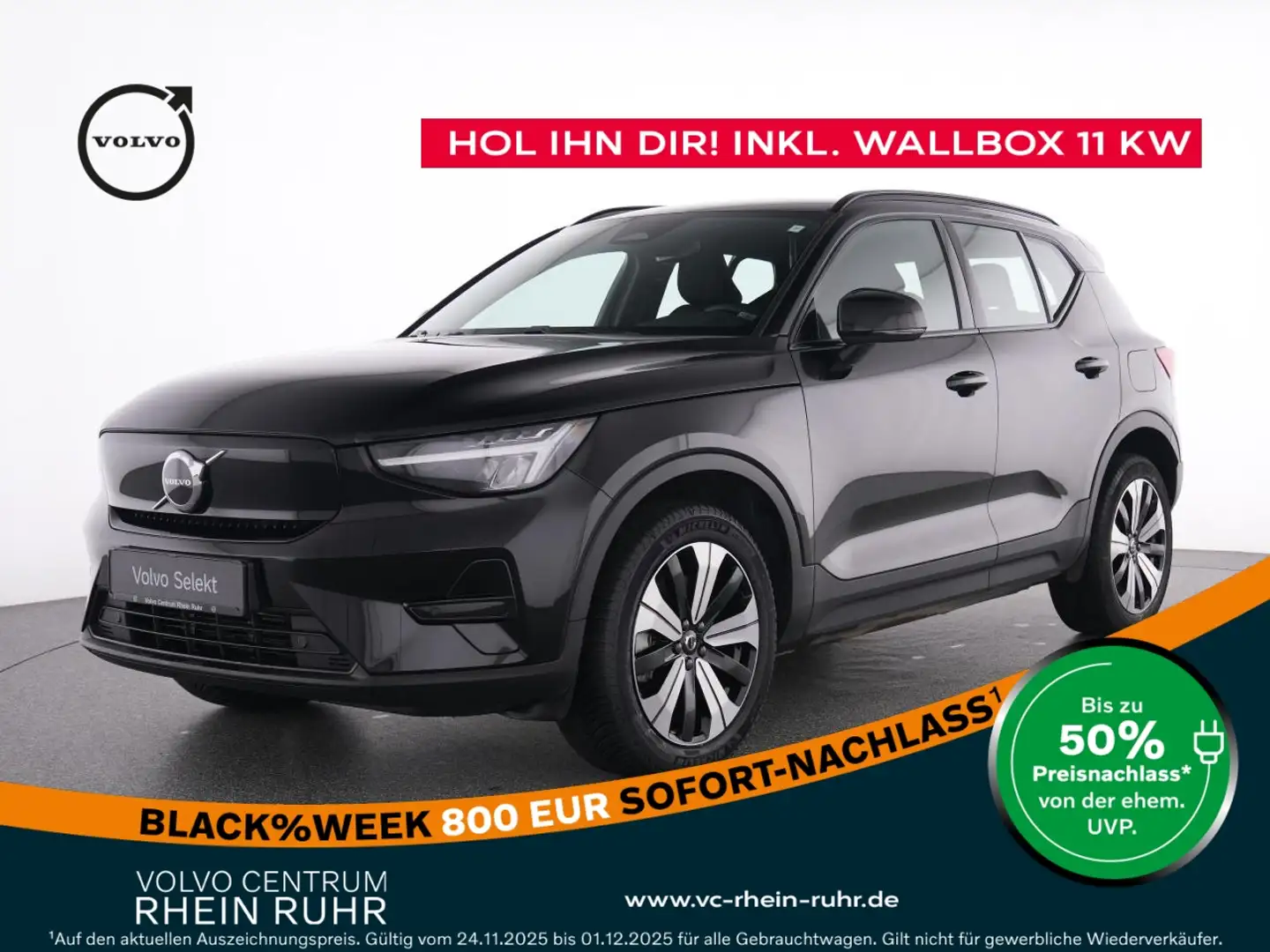 Volvo XC40 PURE ELECTRIC CORE BATTERIE ZERTIFIKAT+ON CALL Grau - 1