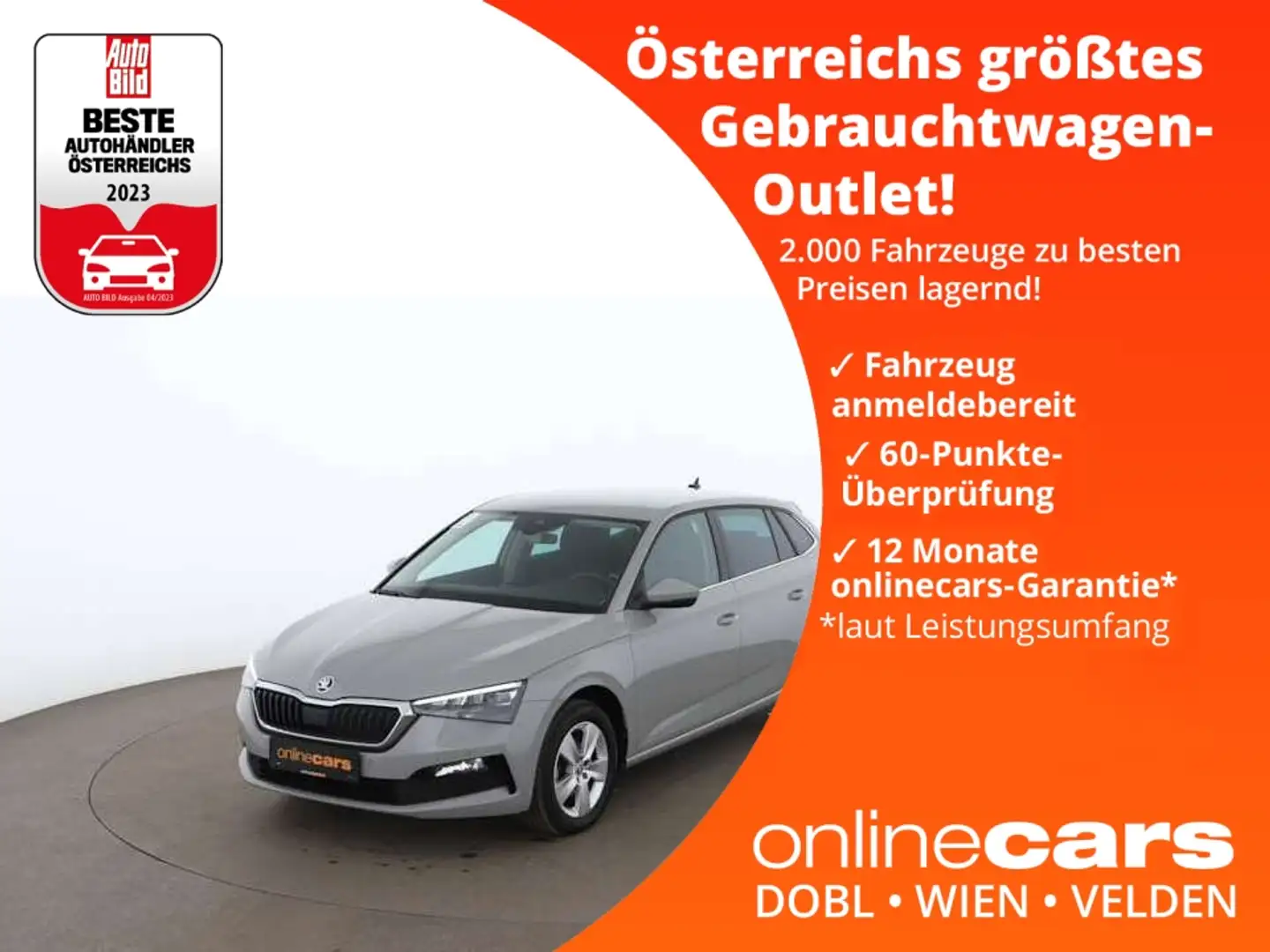 Skoda Scala 1.0 TSI Style Aut LED NAVI SITZHZG R-CAM Grau - 1