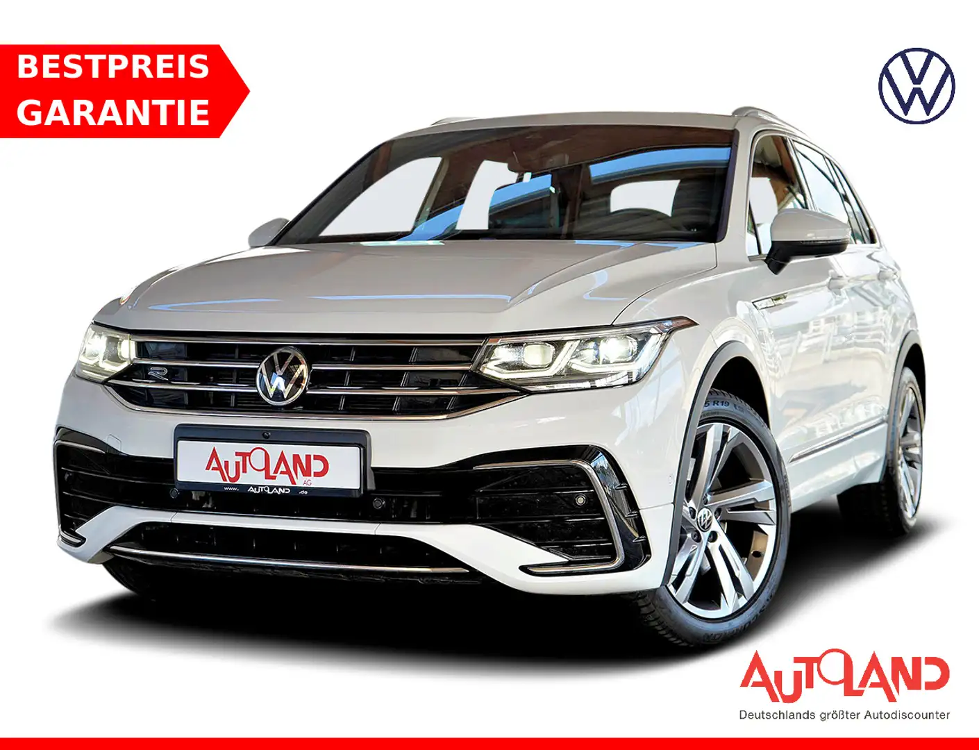 Volkswagen Tiguan 2.0 TDI R-Line 4Motion LED Navi 360° DAB Weiß - 1