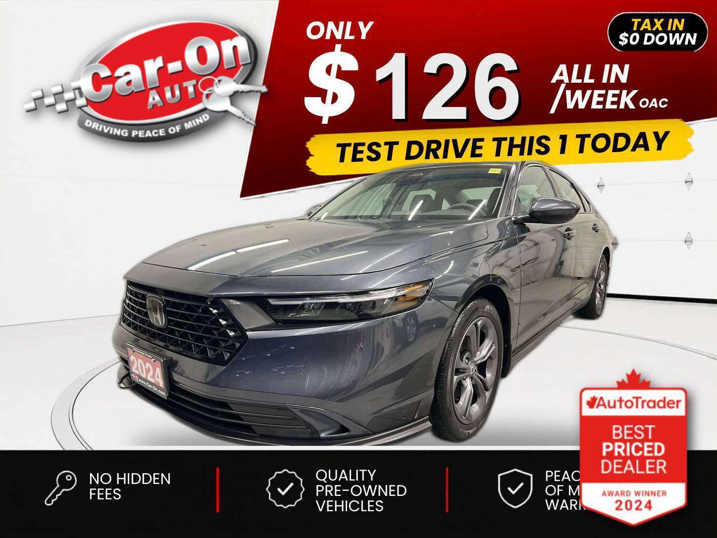 Gray 2024 Honda Accord Sedan Front-Wheel Drive Automatic