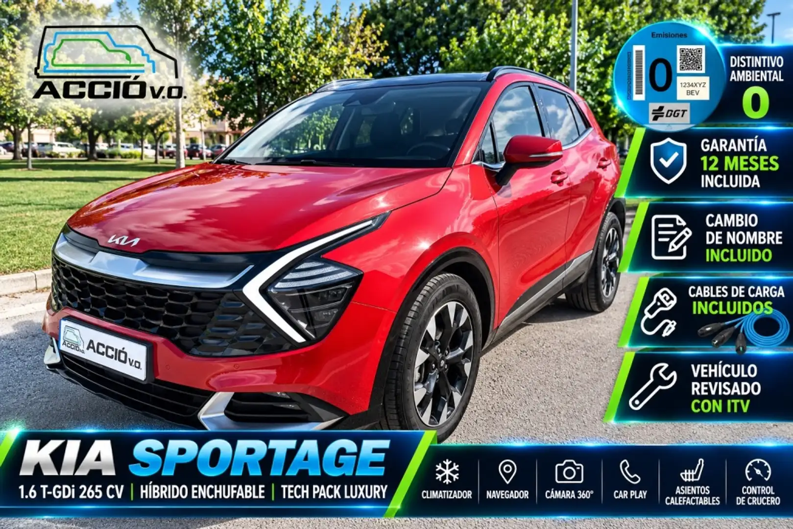 Kia Sportage 1.6 T-GDi PHEV Tech 4x4 265 Rojo - 1