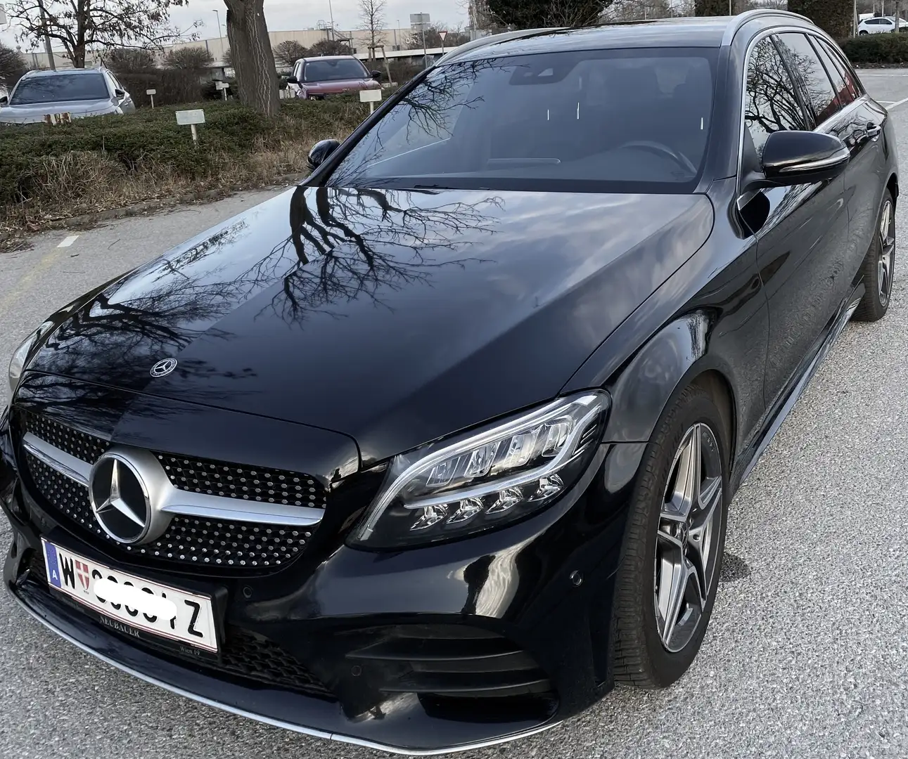 Mercedes-Benz C 200 200dT AMG-Line | Voll Leder| Automtk | LED|Burmest Schwarz - 2