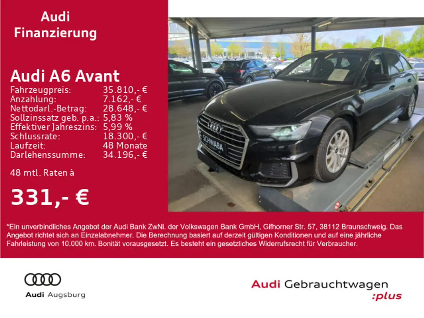 Audi A6 40 TDI S line qu. S-tr. *PANO*LED*17''* Black - 1