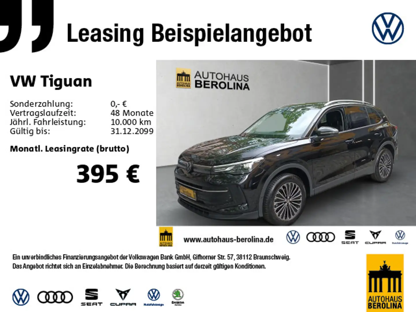 Volkswagen Tiguan 1.5 eTSI Life DSG *AHK*Digi.C-Pro*R-CAM* Schwarz - 1