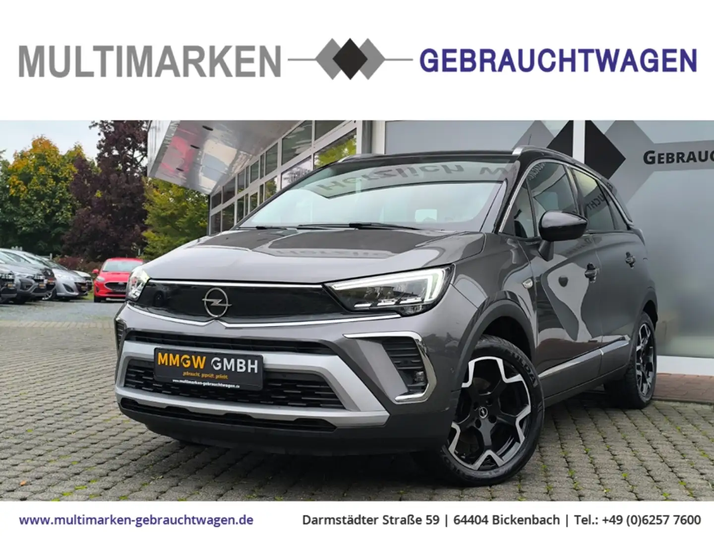 Opel Crossland Ultimate 1.2 Turbo EU6d HUD/Navi/Leder/LED/CarPlay Grau - 1