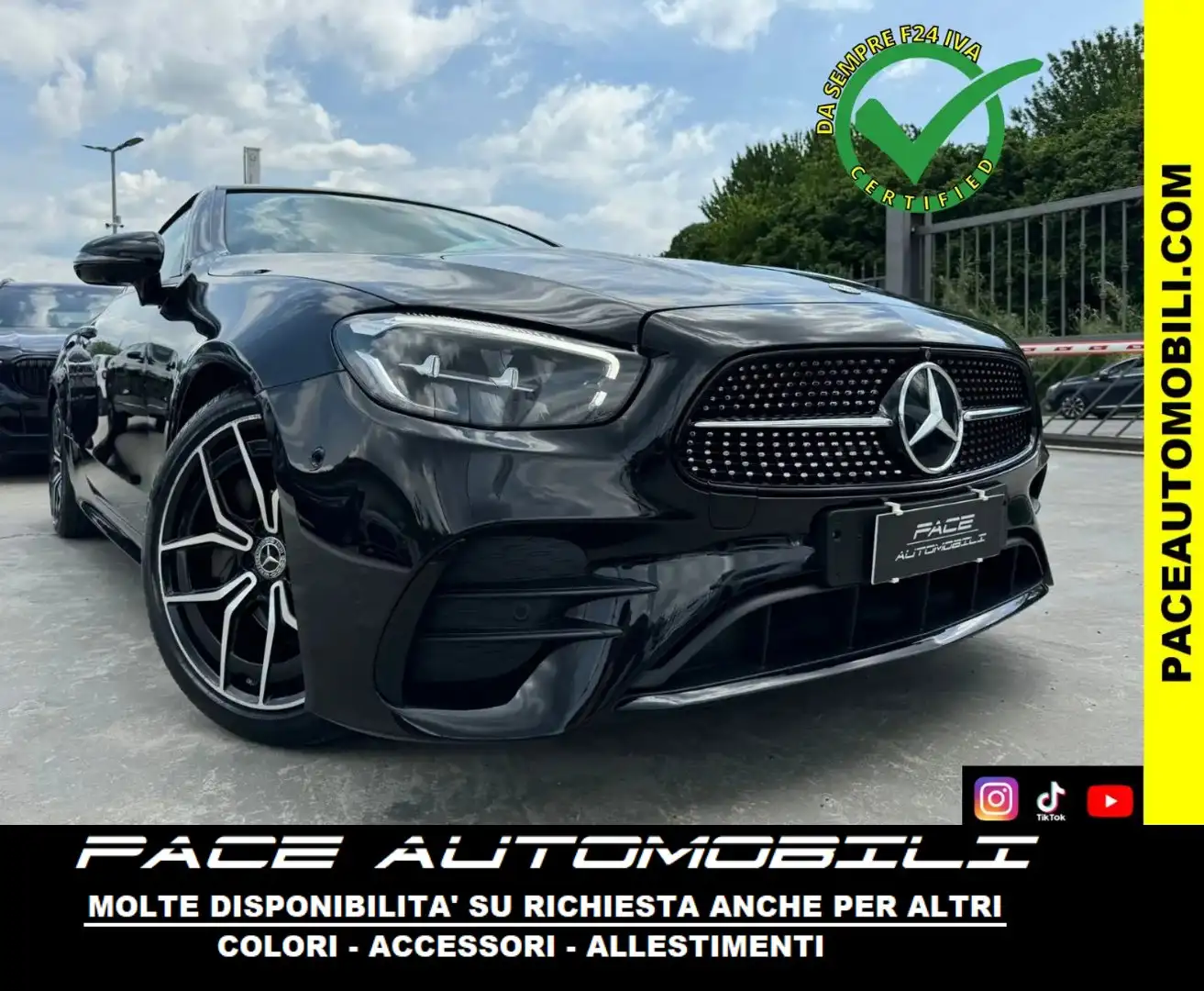 Mercedes-Benz E 220 D AMG PREMIUM CABRIO MBUX LED PDC NAVI KAMERA WIDE Nero - 1
