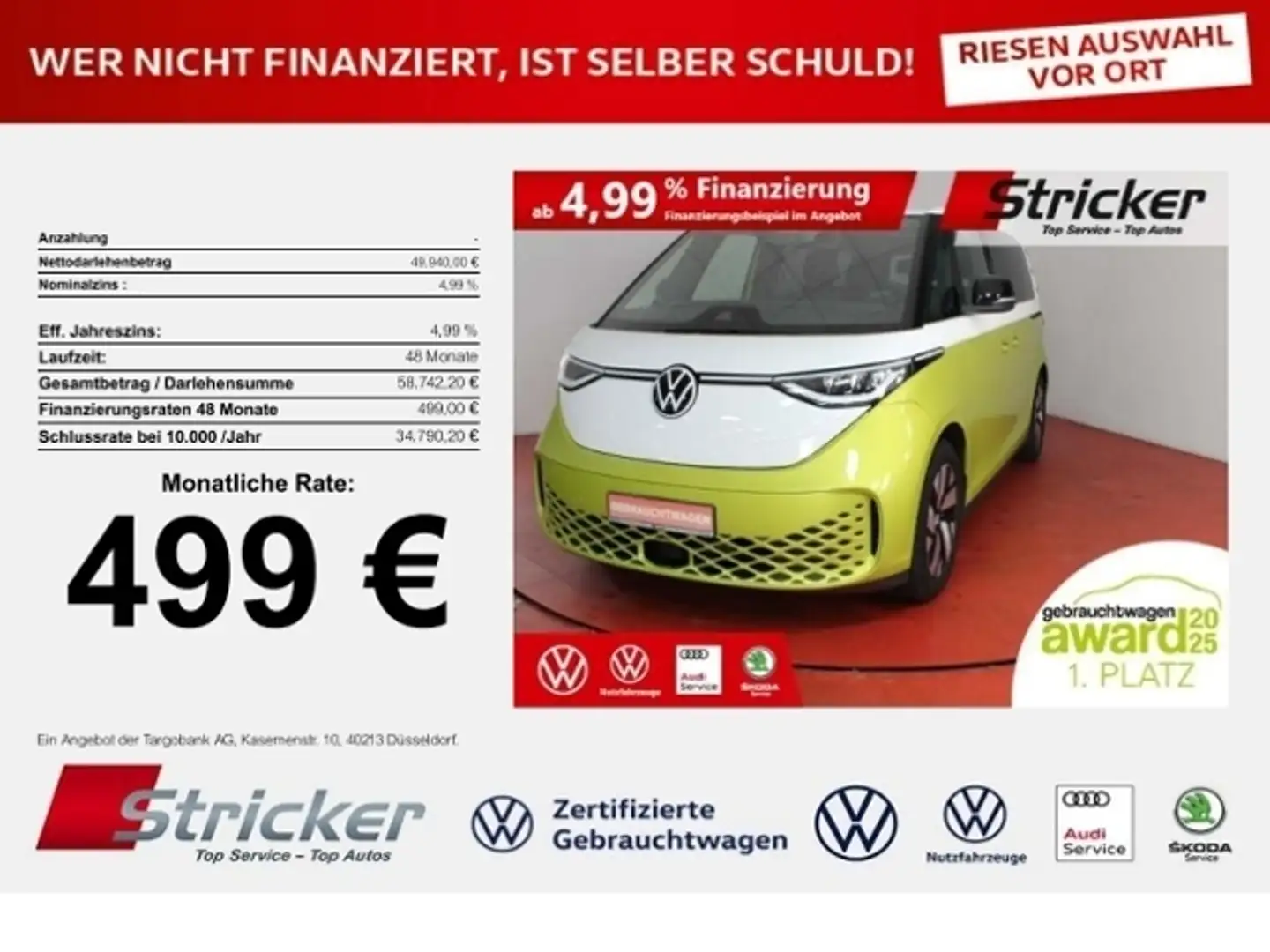 Volkswagen ID. Buzz Pro KR 210/84 499,-ohne Anzahlung Navi ACC Kamera Weiß - 1