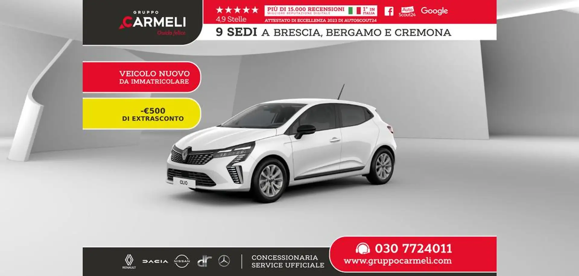Renault Clio 1.0 eco-g Generation 100cv - MODEL YEAR 2025 - Blanc - 1