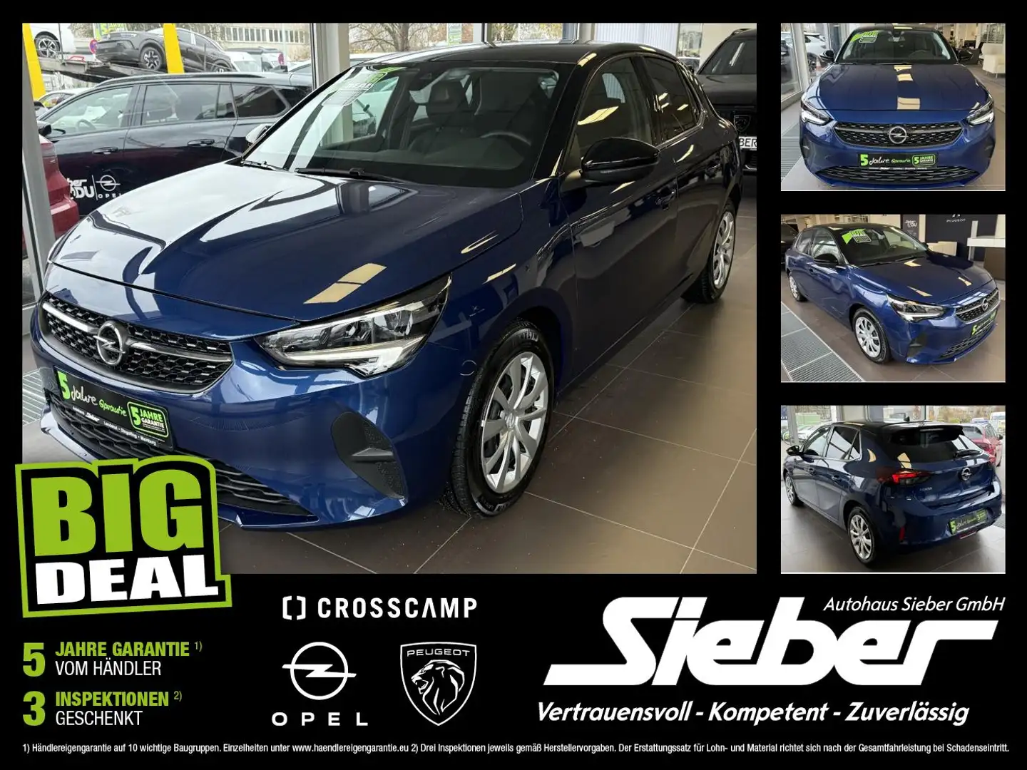 Opel Corsa F 1.2 Elegance Sitzhzg*Lenkradhzg*Tempomat Bleu - 1