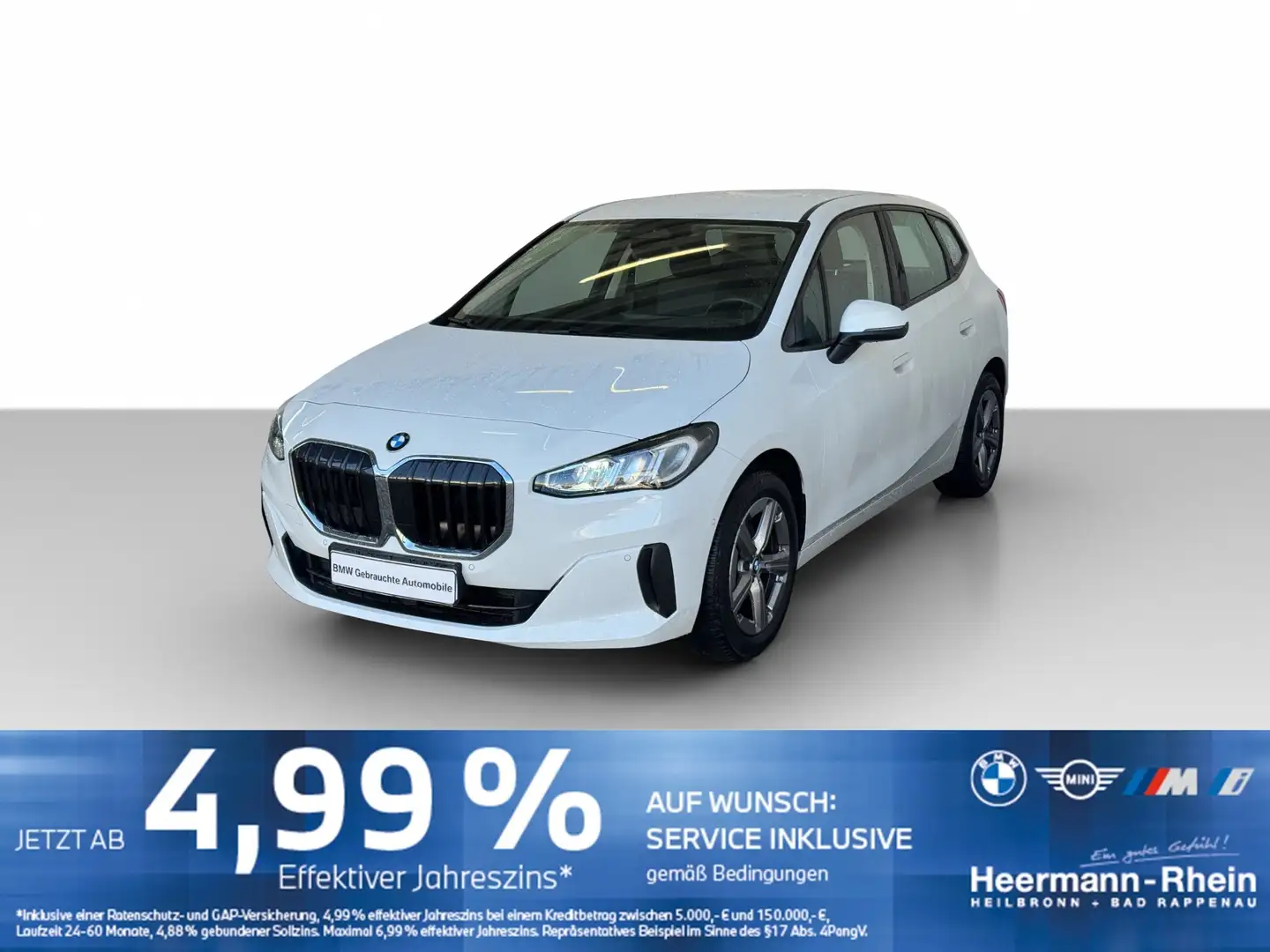 BMW 218 iA Active Tourer NaviProf.ParkAss.DAB.SHZ.RDA Blanc - 2