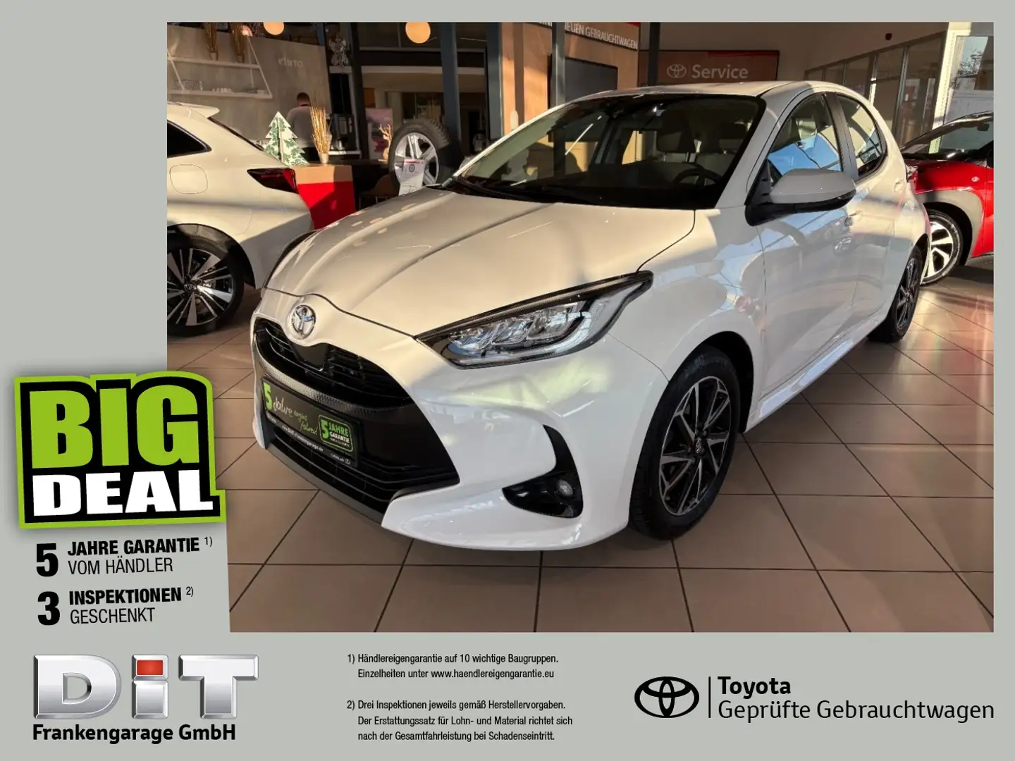 Toyota Yaris 1.5 Dual-VVT-iE Team D LED, Kamera, 8-fach Blanco - 1