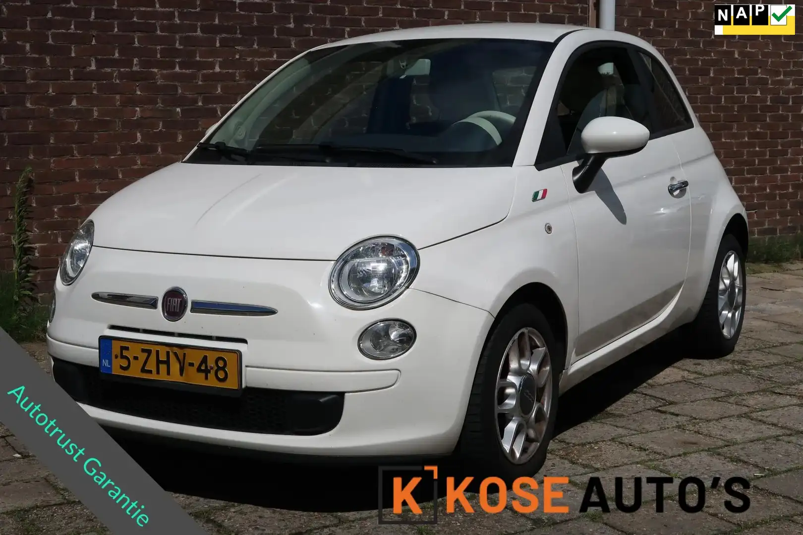 Fiat 500 1.0 TwinAir Pop, AIRCO, LM VELGEN, 2 ELEKTRISCHE R Weiß - 1