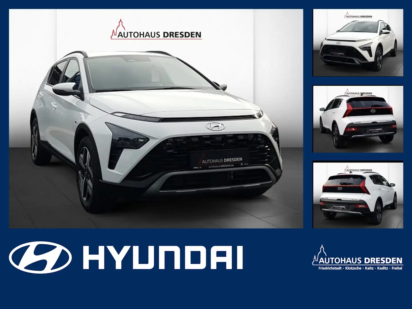 Hyundai BAYON 1.0 T-GDI MHEV *Allwetter*LED*4xSHZ*NAVI*KAM Blanc - 1