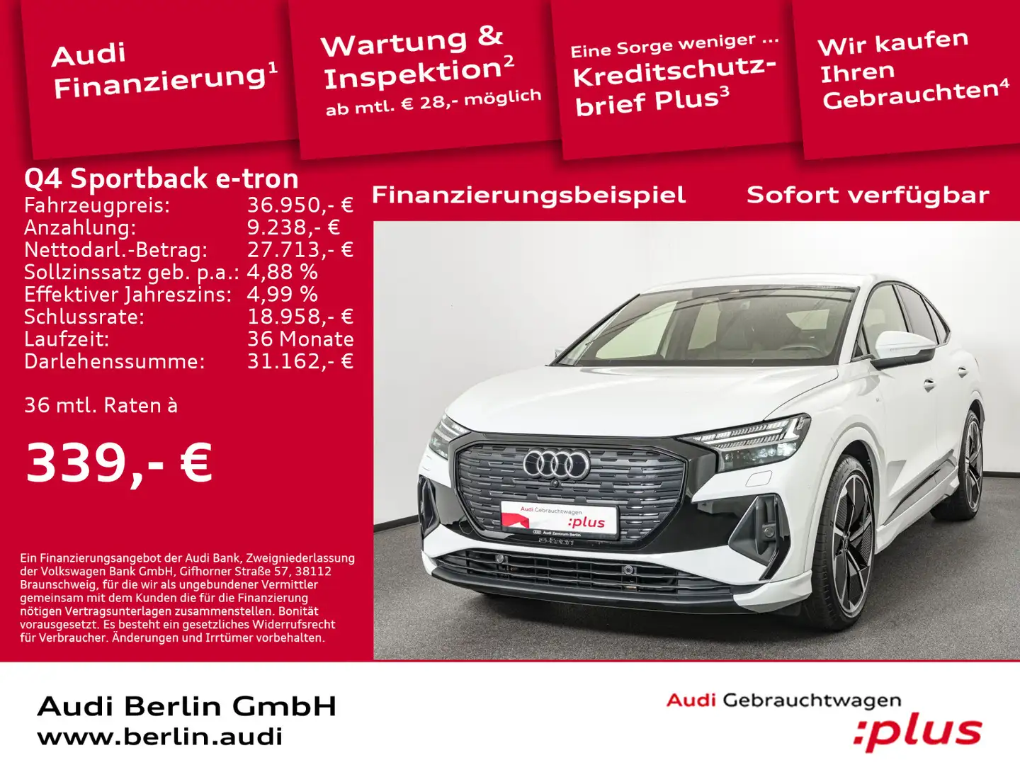 Audi Q4 e-tron Q4 Sportback 50 e-tron qu. RFK MATRIX NAVI HUD Alb - 1