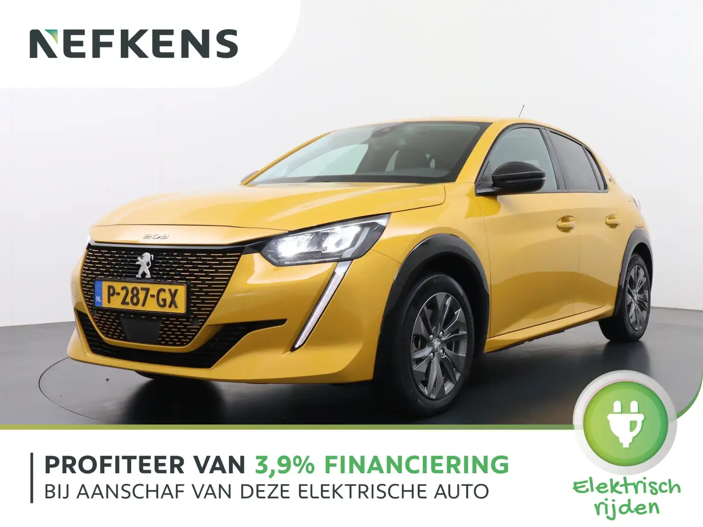 Peugeot e-208 EV Allure Pack 50 kWh 136 pk | Navigatie | Achteru Geel - 1
