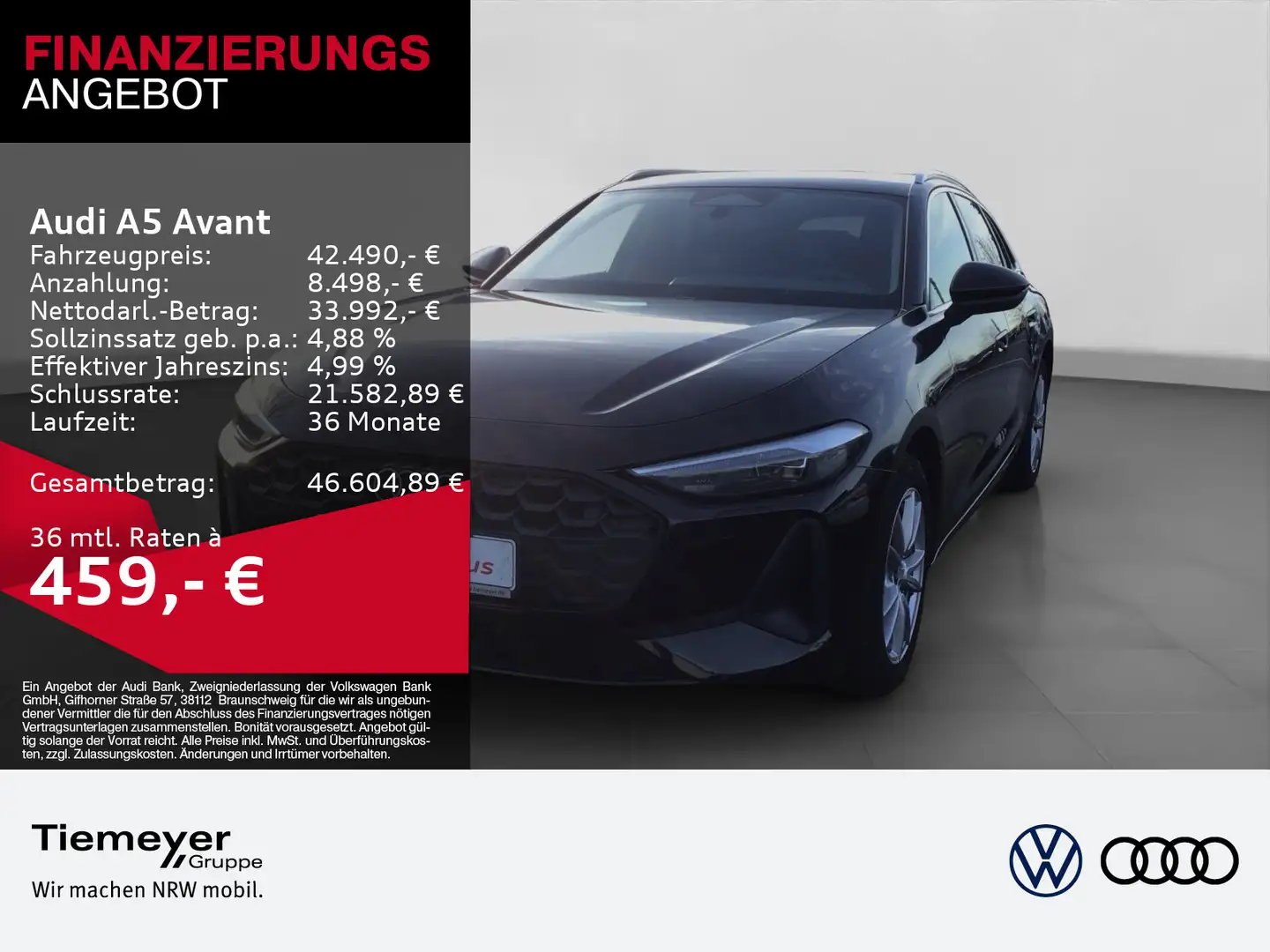 Audi A5 TFSI Q ADVANCED LM18 SPORTSITZE AHK KAM Schwarz - 1