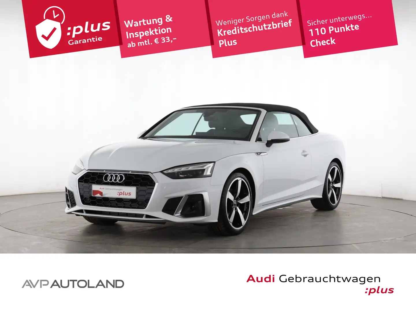 Audi A5 Cabriolet 35 TFSI S tronic S line AHK Blanc - 1